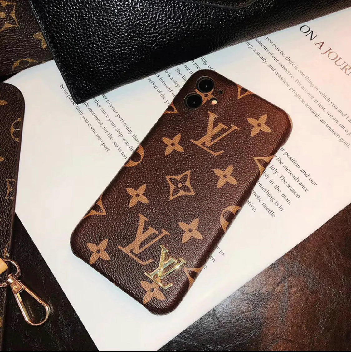 LV leather iPhone Cases - Glamour Gaurd