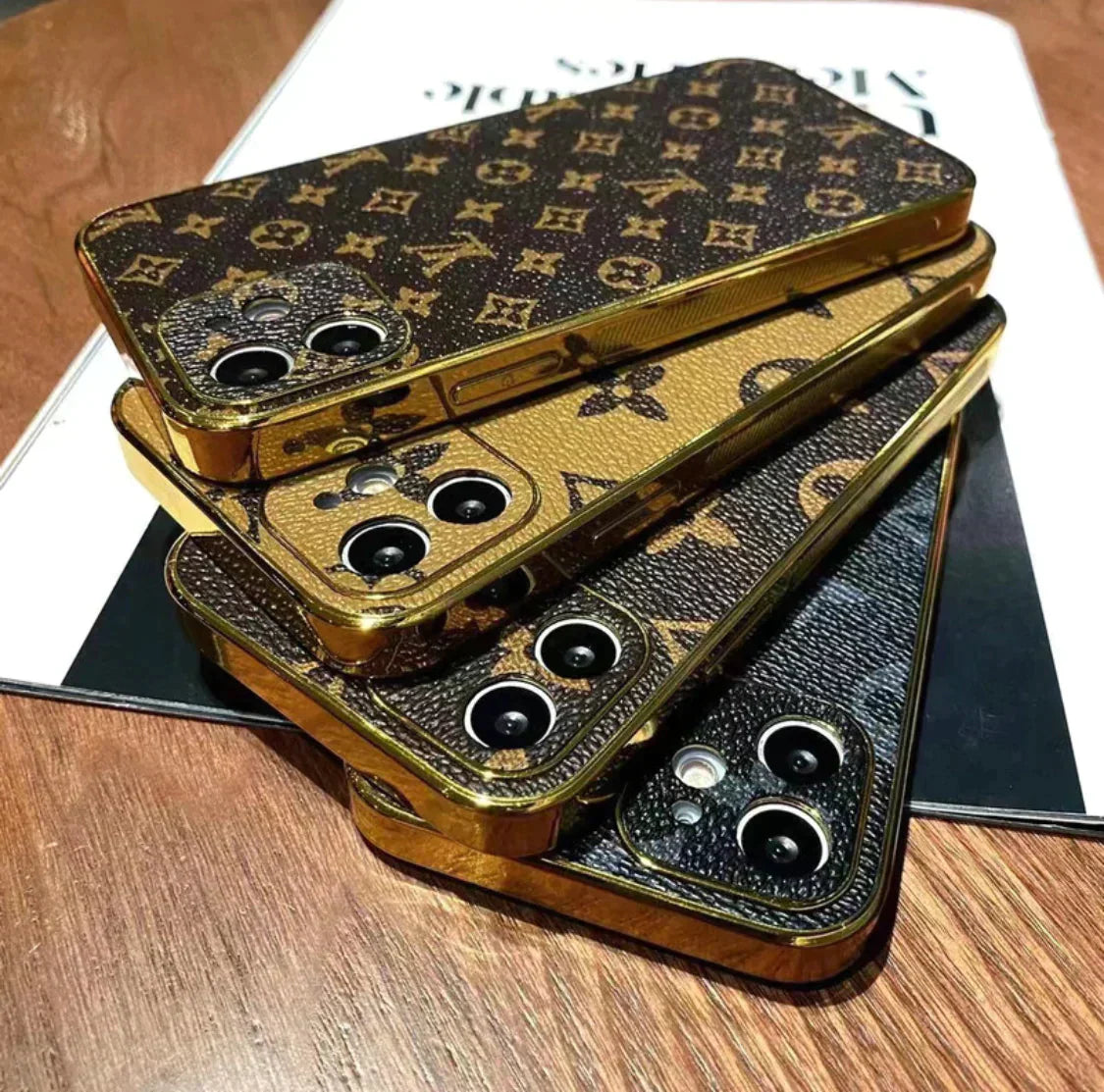 LV gold iPhone Cases - Glamour Gaurd