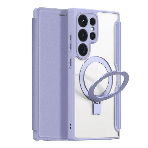 Slim Magnetic S24 Ultra Case with Kickstand & Card Slot - Glamour Gaurd