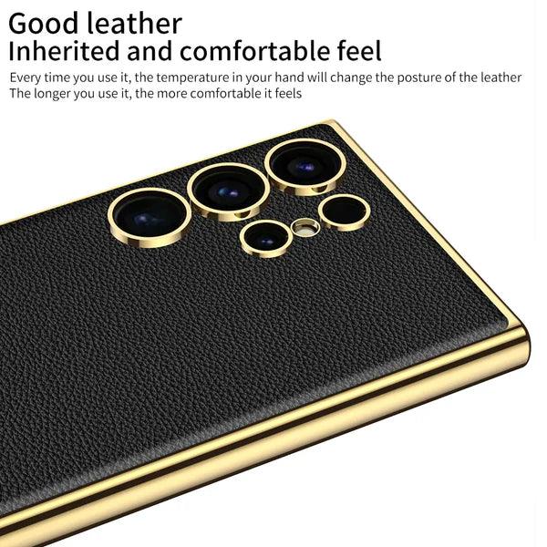 S24 Case Luxury Leather Shockproof - Glamour Gaurd