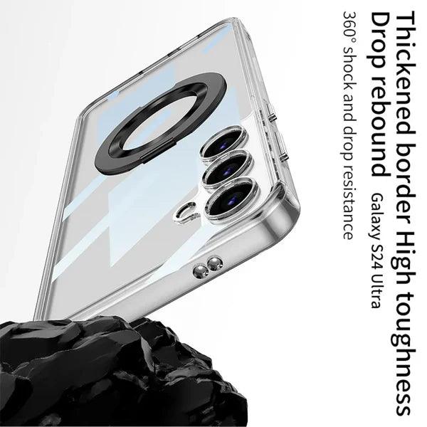 Samsung Galaxy S24 Case Magnetic Wireless Charging with Rotating Bracket - Glamour Gaurd
