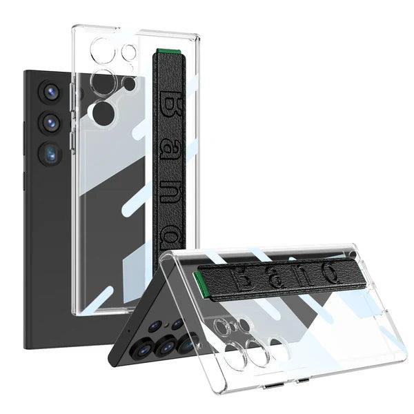 Shockproof Transparent S24 Ultra Case with Wristband - Glamour Gaurd
